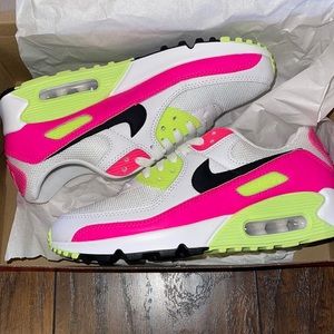 Nike Air Max, neon pink and neon green, Womens size 8
